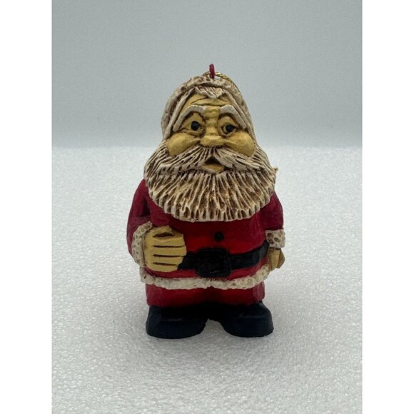Vintage Steve Tunturi Whittlers Workshop Hand Carved Santa Claus Ornament Figuri - Picture 1 of 6